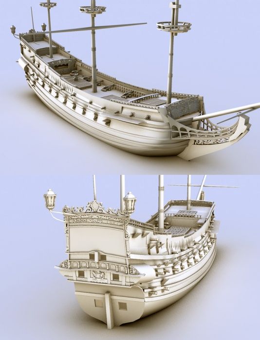 Чертежи-креслення моделей парусных кораблей