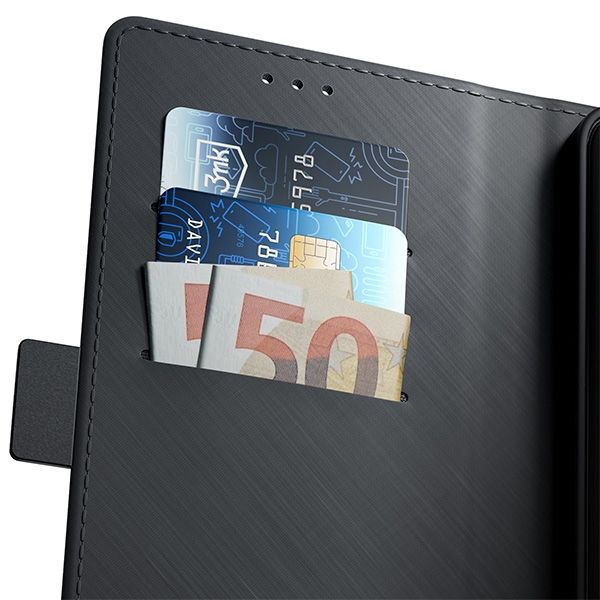3MK Wallet Case iPhone 15 Plus 6.7"czarny/black