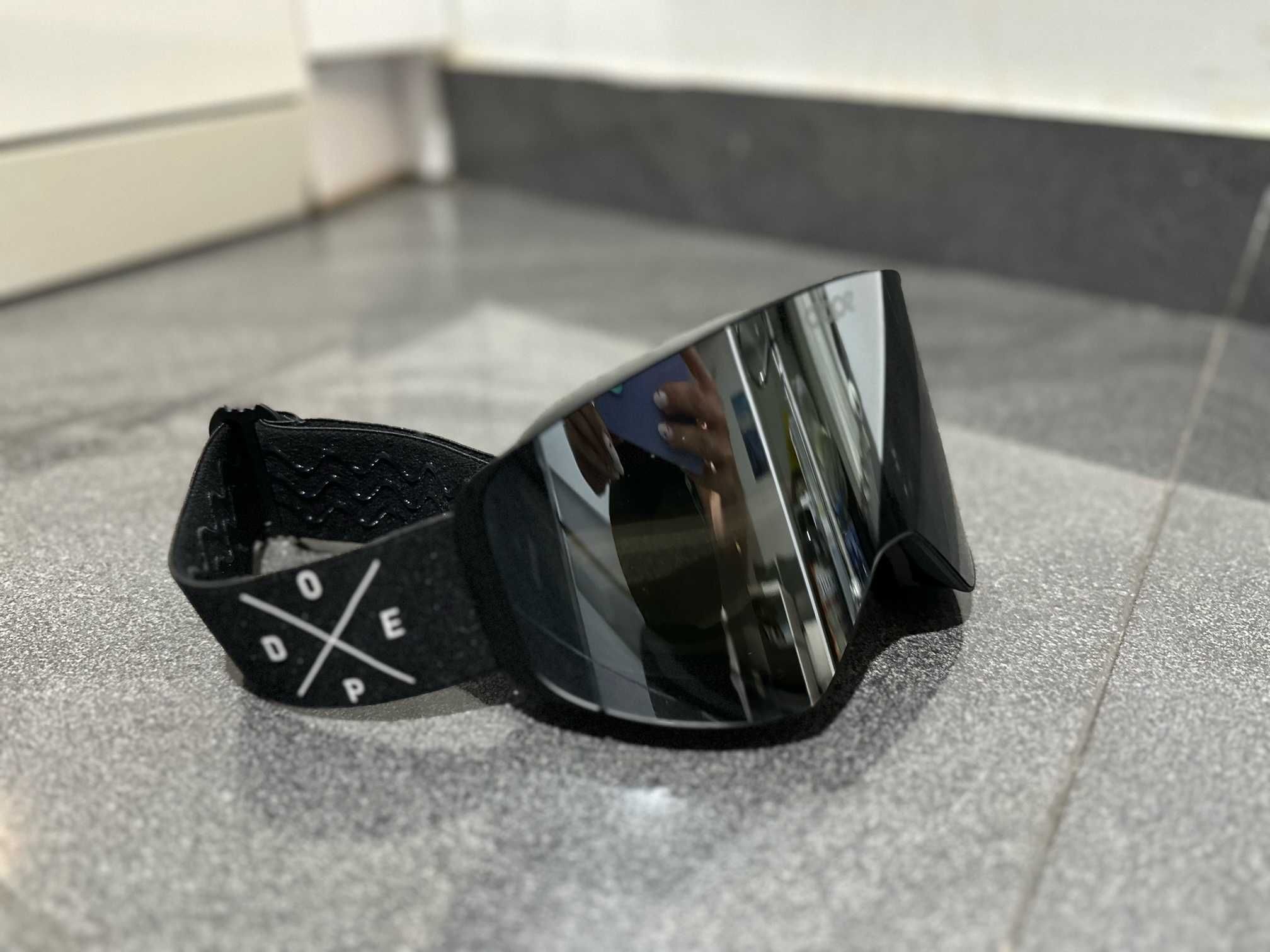 Gogle DOPE Snowboad Narciarskie UV-400 Srebrne s2