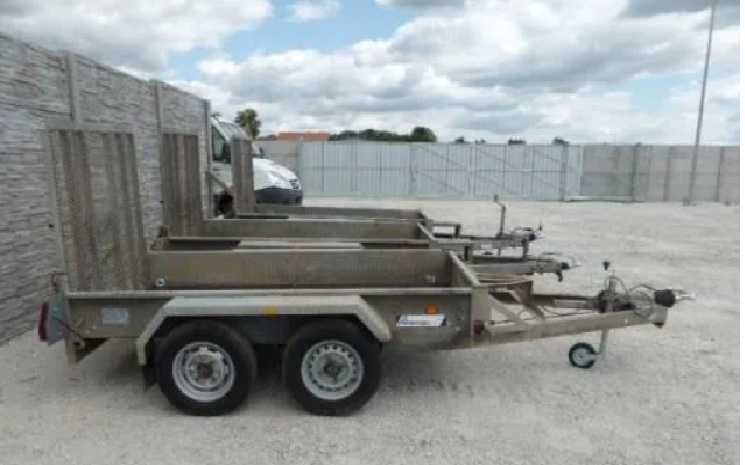 wynajem przyczepa ciężarowa pod minikoparkę 2 osiowa