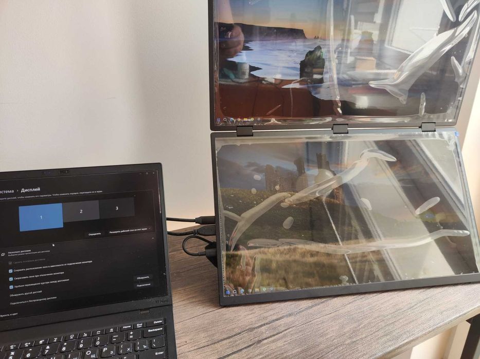 Przenośny składany podwójny monitor UPERFECT 18,5" 100 Hz