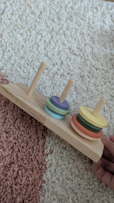 Zestaw 3 drewnianych zabawek Montessori
