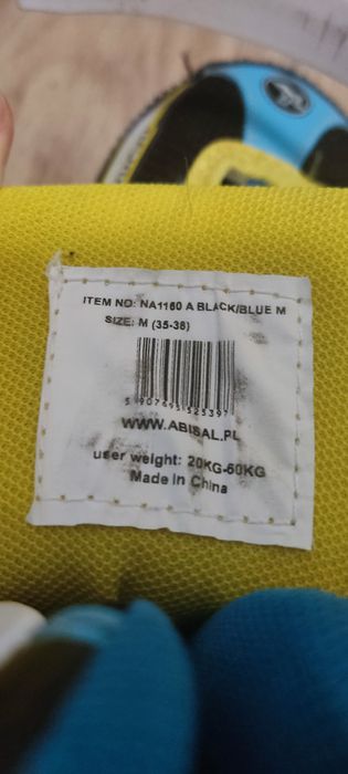 Rolki 35-38 czarny biały niebieski żółty