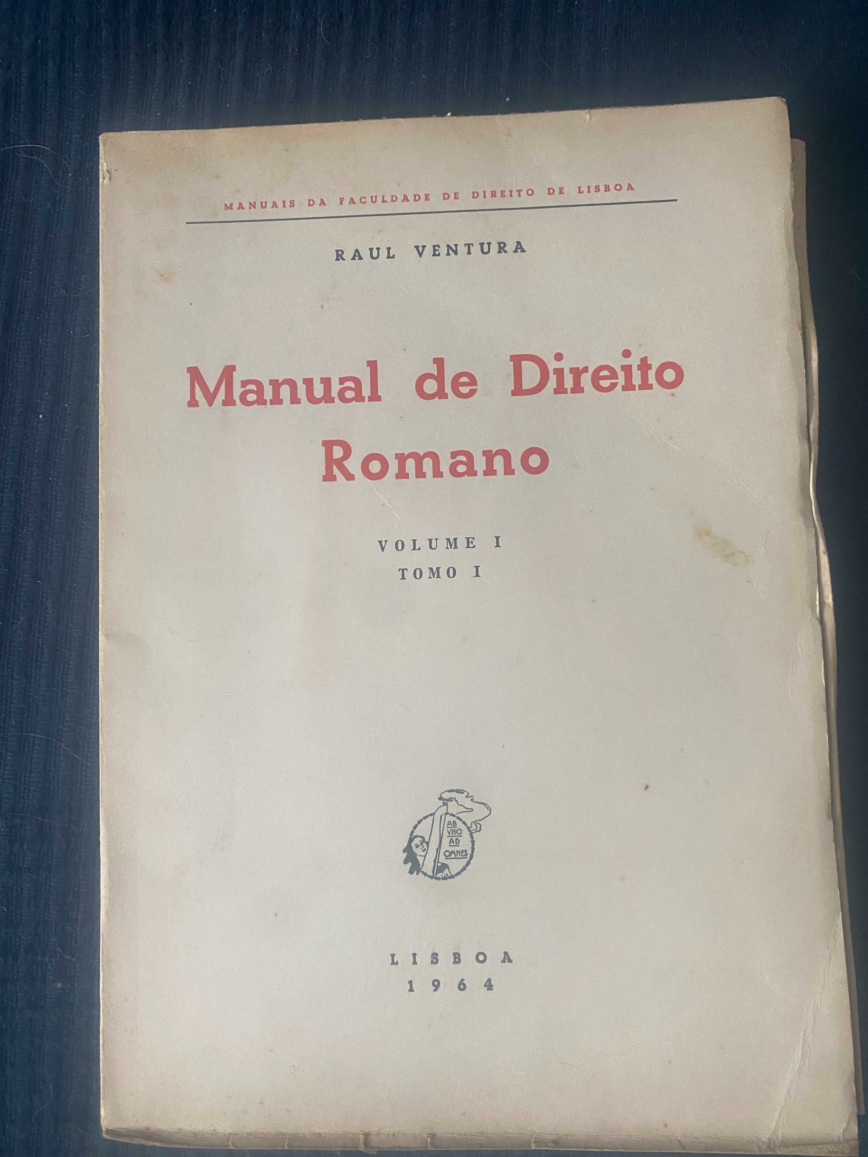 livro manual de direito romano de Raul Ventura