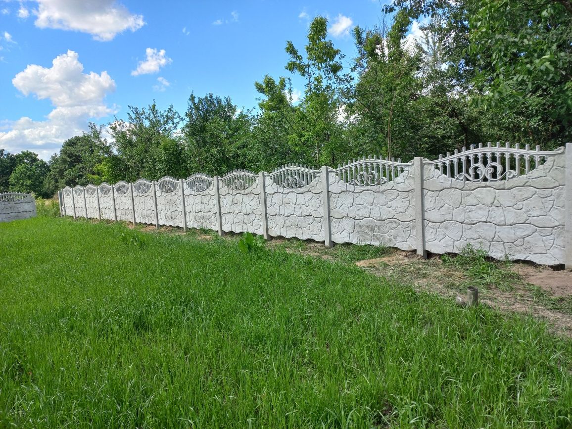 Еврозабор Плита 375 грн.(бетонный забор) бетонний паркан , європаркан.
