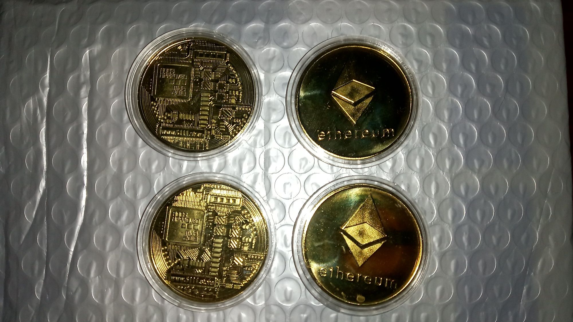 *Bitcoin* Биткоин и Эфириум монеты, колекця подарок, битная  160 грн.
