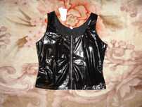 Виниловый топ из лакированной кожи под латекс (р.L/XL Pvc эко кожа)