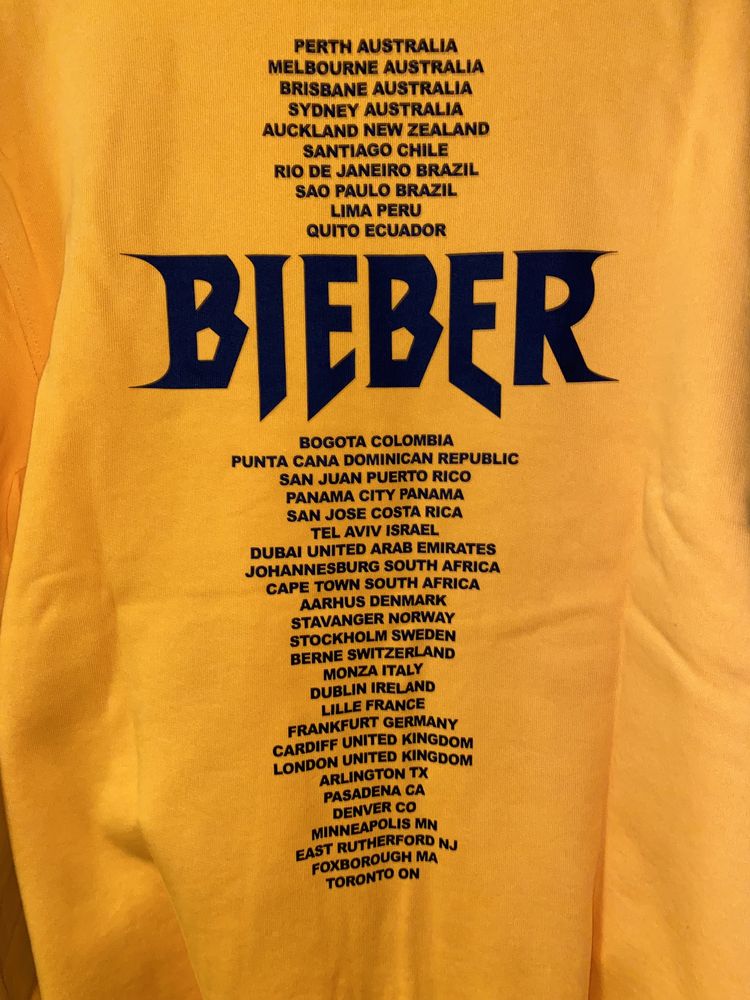 Sweatshirt Tour Justin Bieber