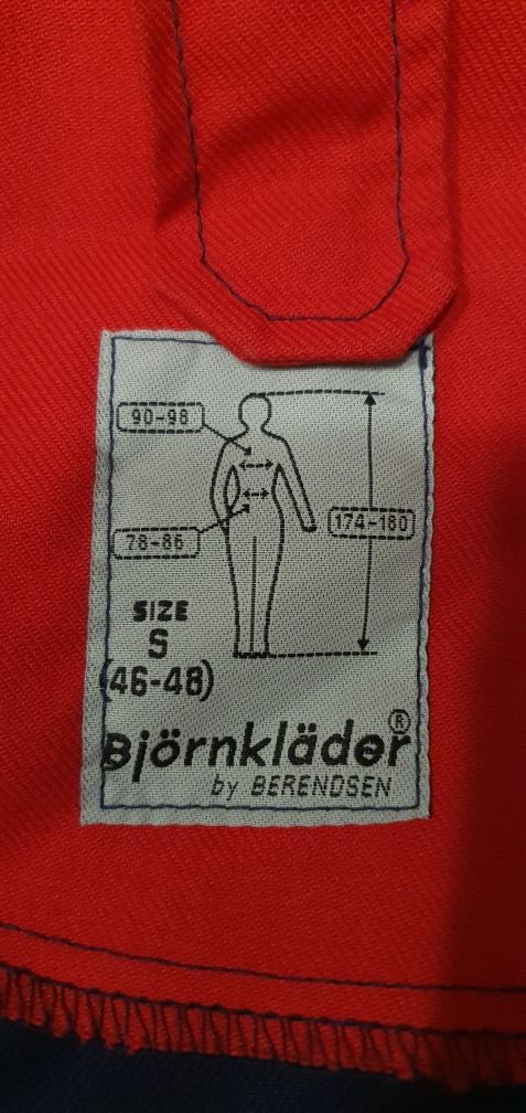 Kurtka Bjornklader ogniochronna rozmiar S wymiary na zdjęciach