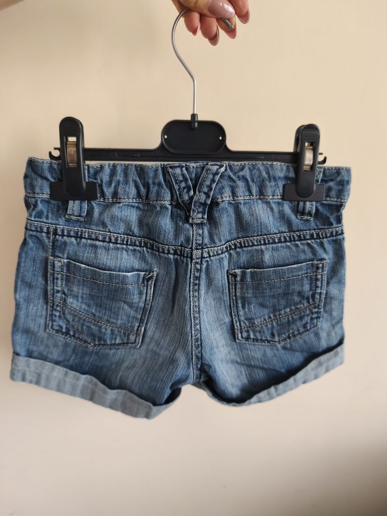 Krótkie spodenki szorty jeansowe dżinsowe next r 110-116