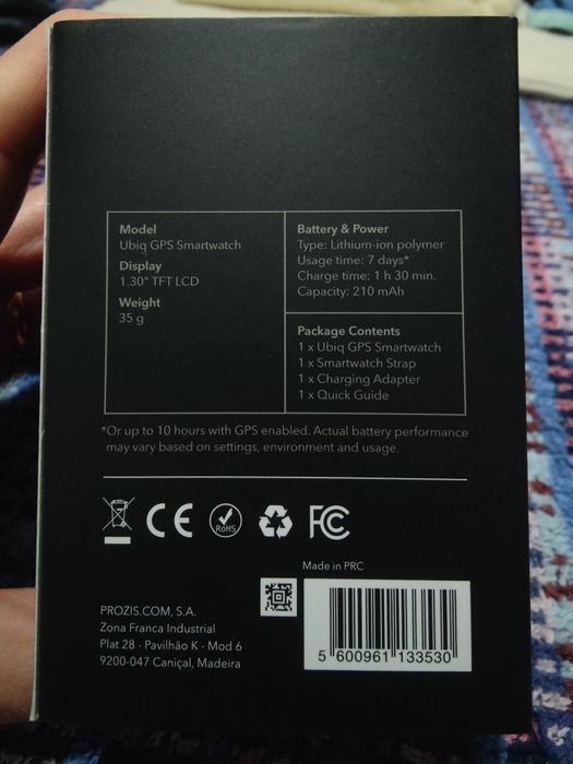 Smartwatch PROZIS Ubiq GPS novo