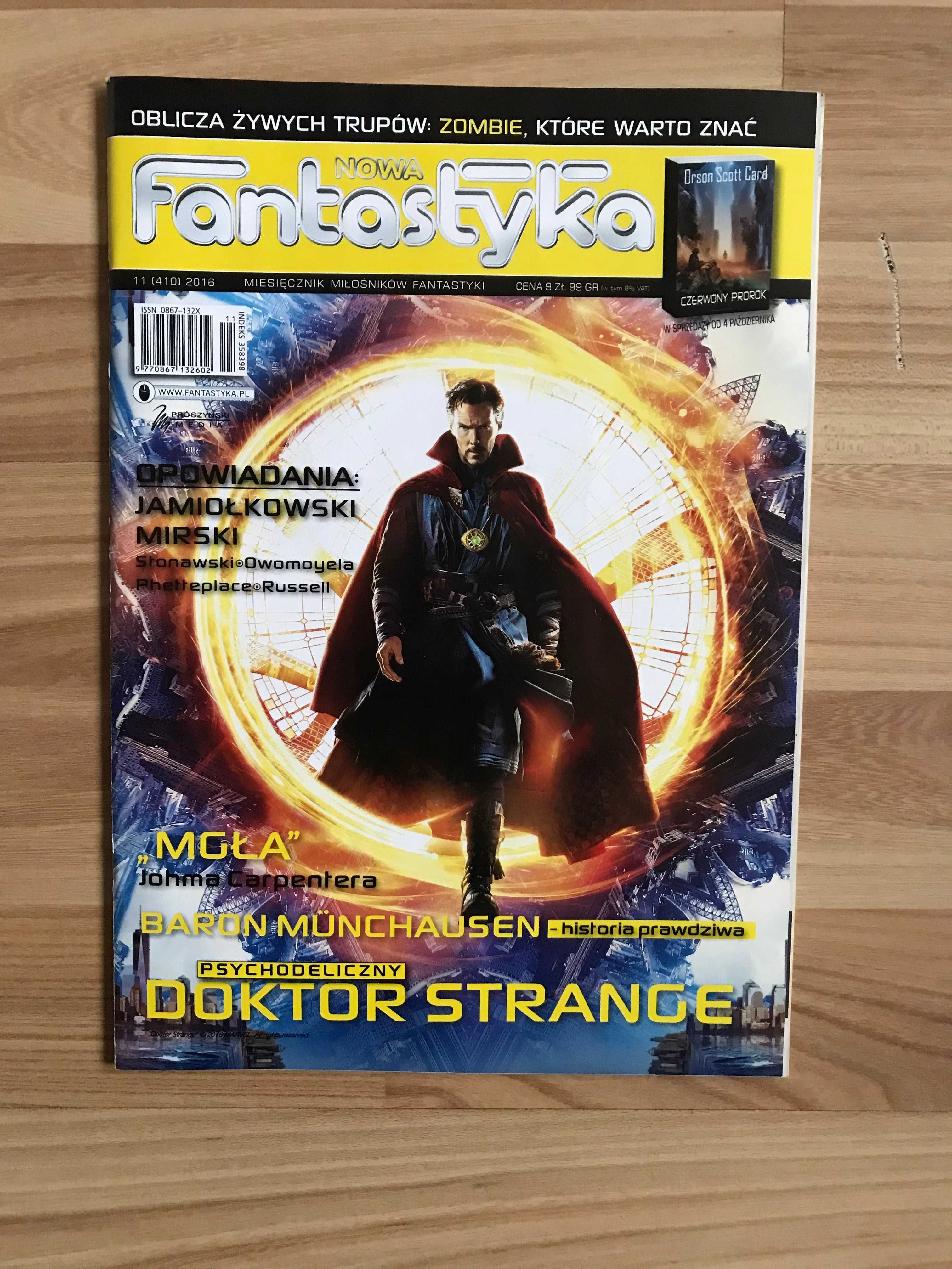 Nowa Fantastyka 11 (410) 2016 Doktor Strange Zombie Mgła Carpentera