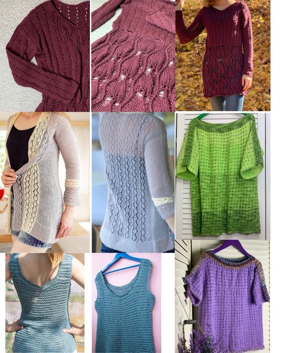 Вʼязані речі на жіночку 165см, тендітну S (все разом)