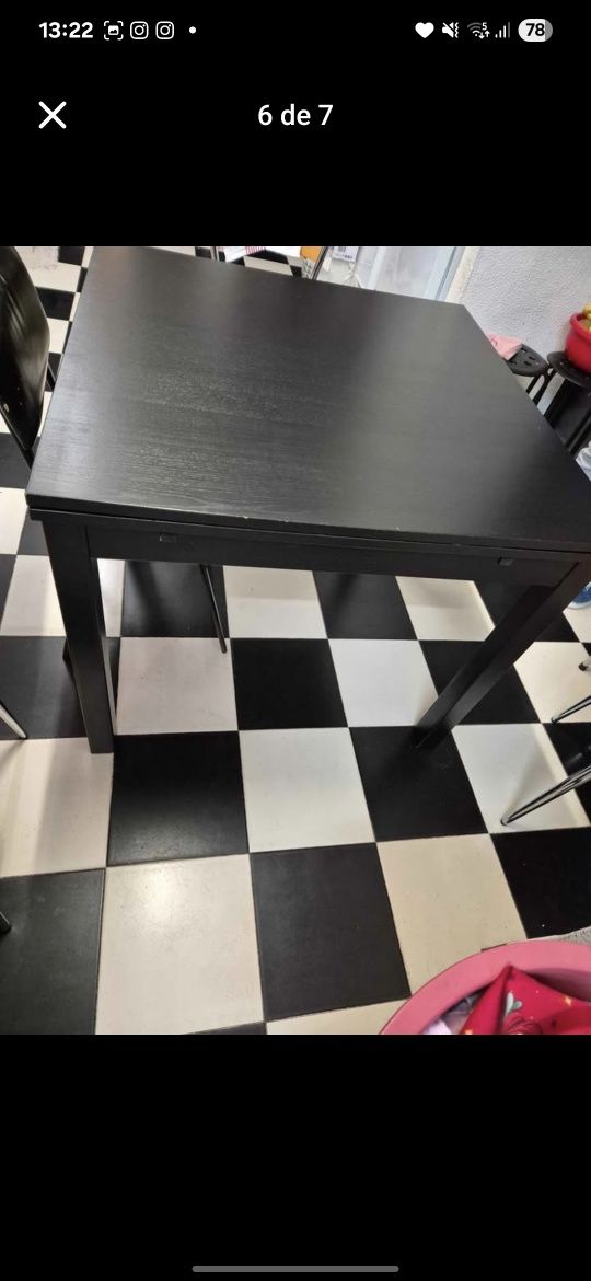 Mesa extensível de cozinha