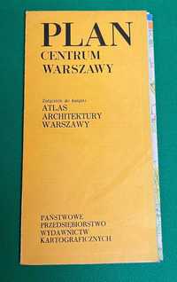 Plan Centrum Warszawy 1977 Stan Bardzo dobry.
