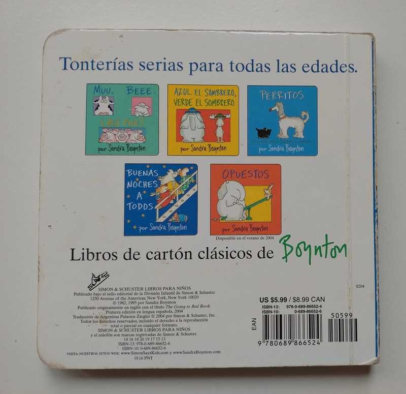 Książka Boynton Buenas Noches a Todos the Going to Bed Book hiszpański