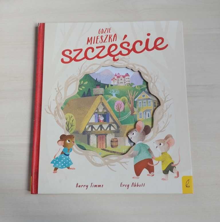 Gdzie mieszka szczęście piękna duża książka z okienkami dla dzieci