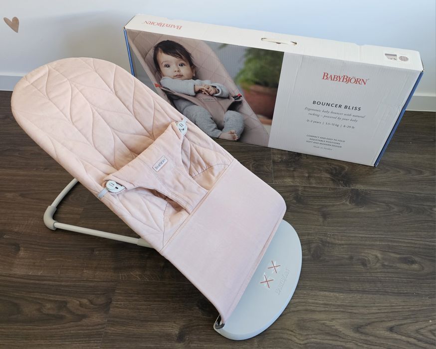Babybjorn BLISS WOVEN Dusty Pink Bujaczek różowy jak nowy