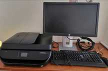 Informáticos: Impressora Hp Office jet,  Monitor HP,  Teclado e Rato