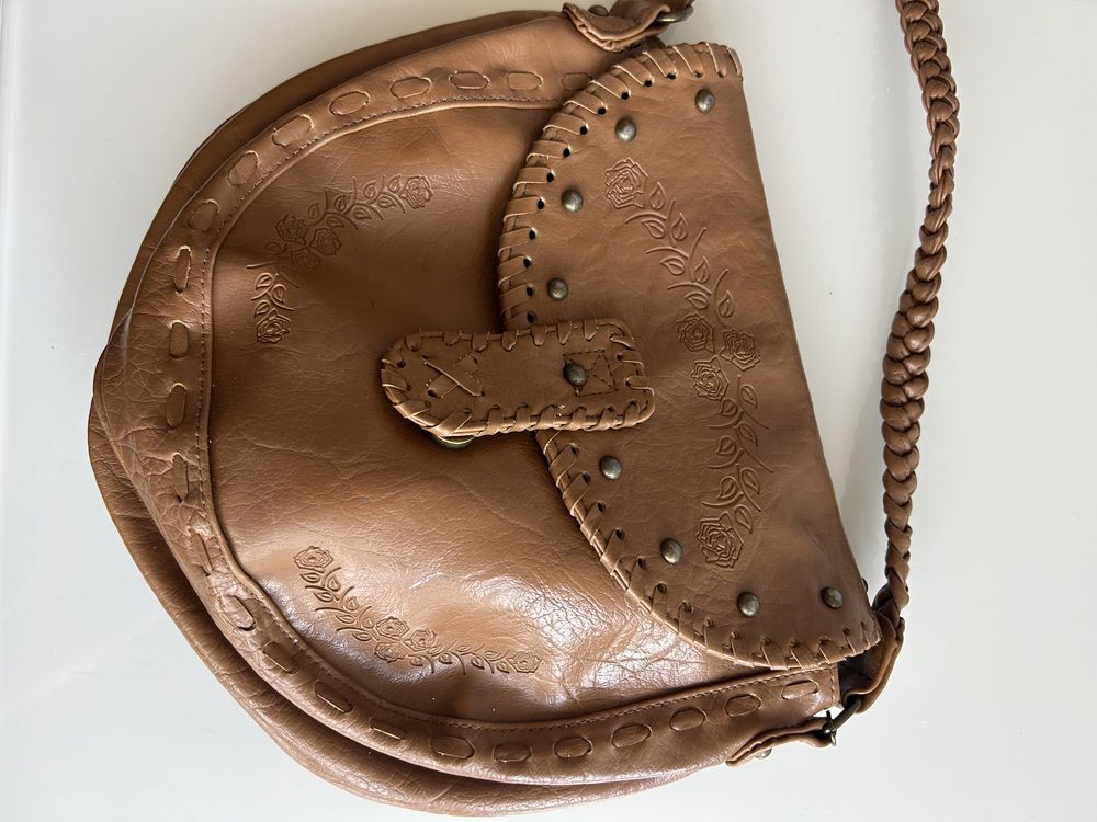 Torebka torba listonoszka na długim pasku boho vintage