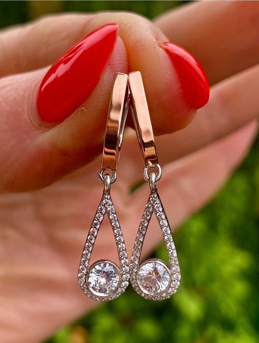 Розкішні довгі сережки, сережки з підвісками