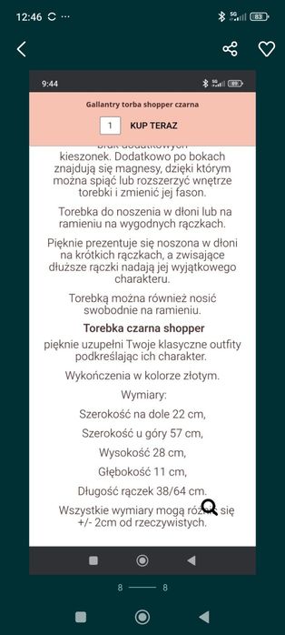 Torebka shopper Bonafora