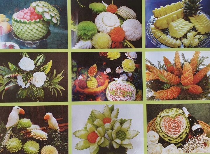 Zestaw dłutek wykrawacze do owoców warzyw 7szt 14 ostrzy carving #47