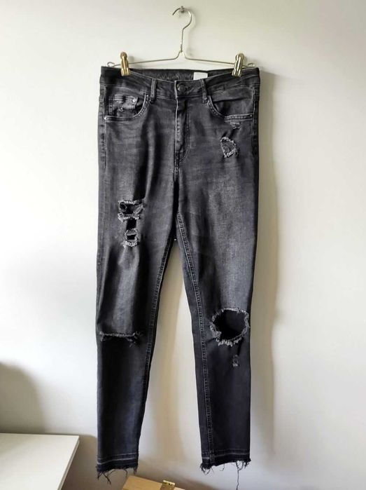 Jeansy dziury vintage rock H&M
