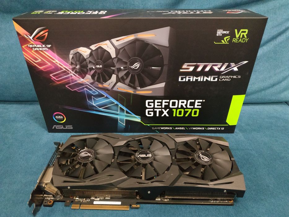 Asus Rog Strix GTX 1070 OC 8Gb (Boost 1860 МГц)