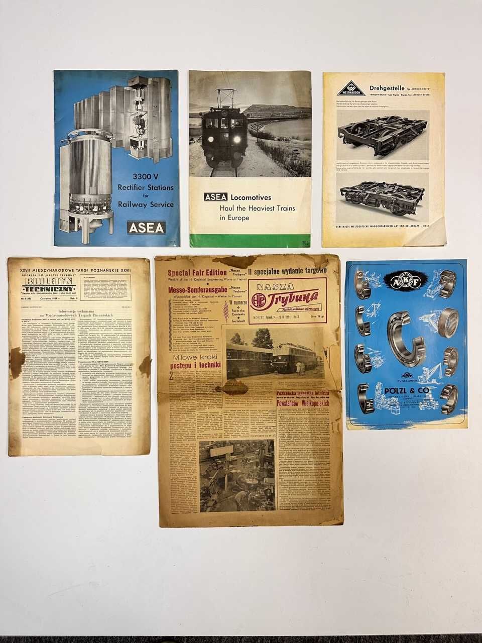 Różne czasopisma techniczne, reklamy z lat 1952-58