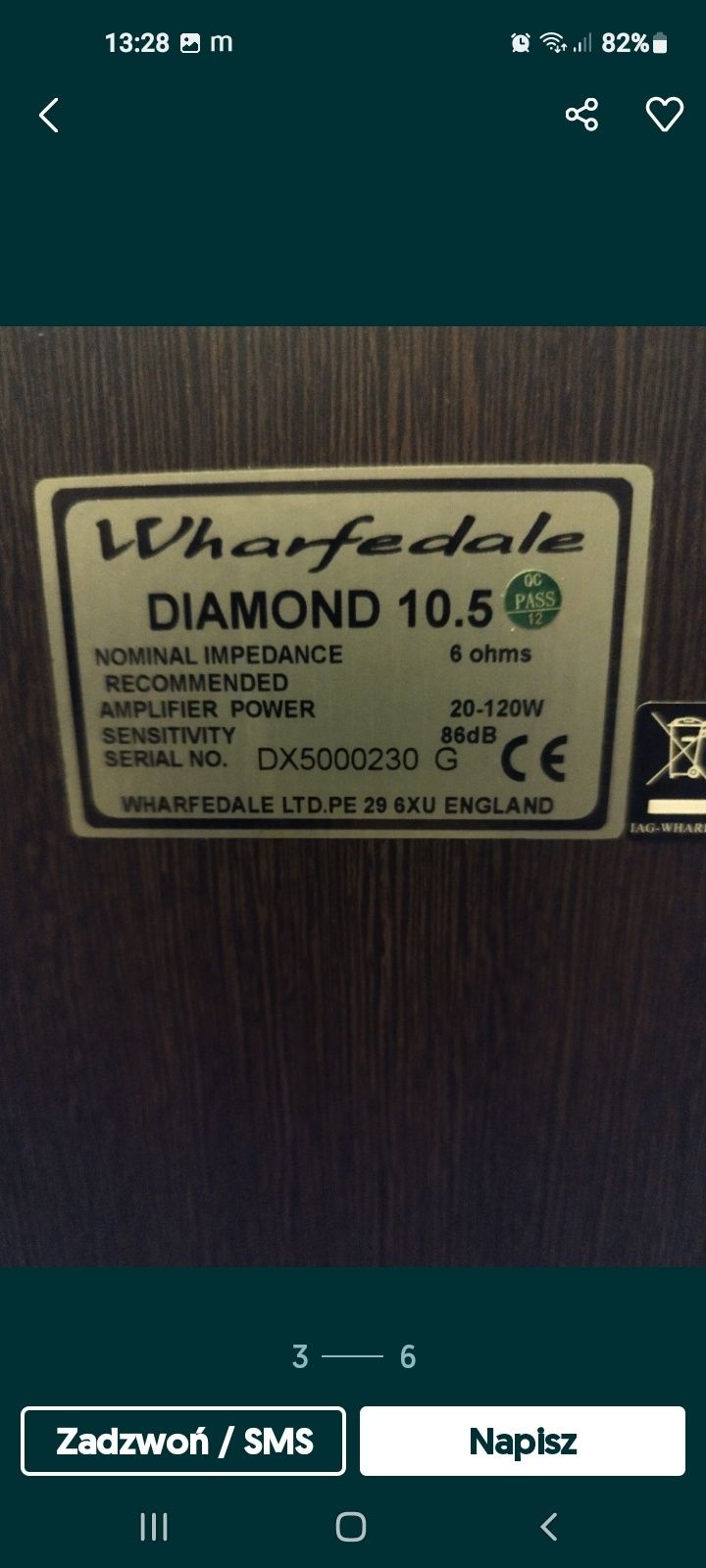 Głośniki wolnostojące Wharfedale Diamond 10.5 podłogowe 120 W