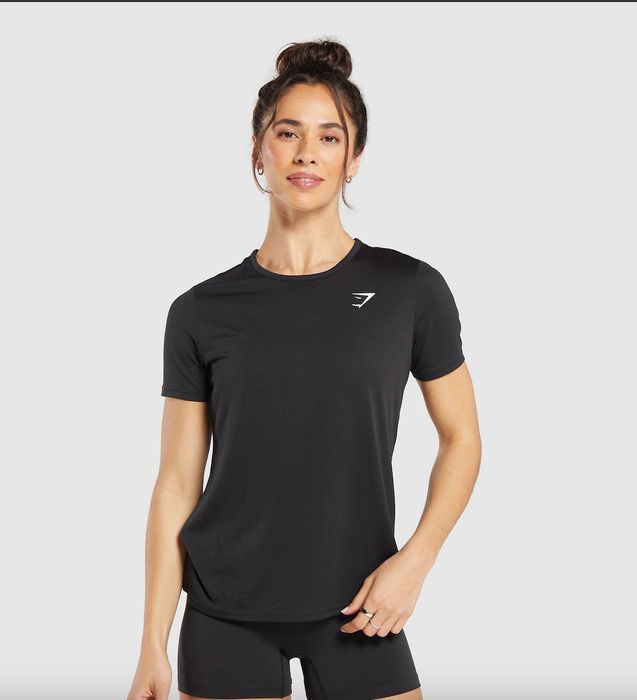 Нова Жіноча Чорна Спортивна Футболка Джимшарк Gymshark, S, оригінал