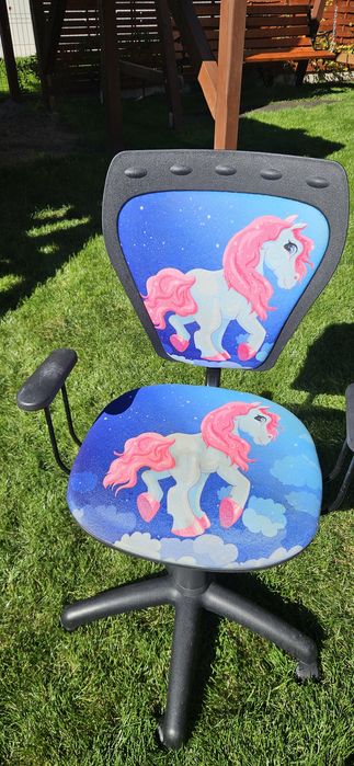 Krzesło do biurka obrotowe dziecięce kucyki pony