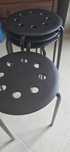 Banco Ikea Marius empilhavel metal cor preta