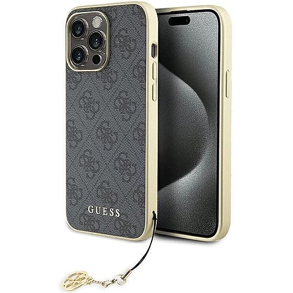 Etui Guess 4G Charms Collection do iPhone 15 Pro Max - szare