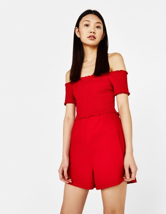 Macacão Off-the-shoulder - Bershka
