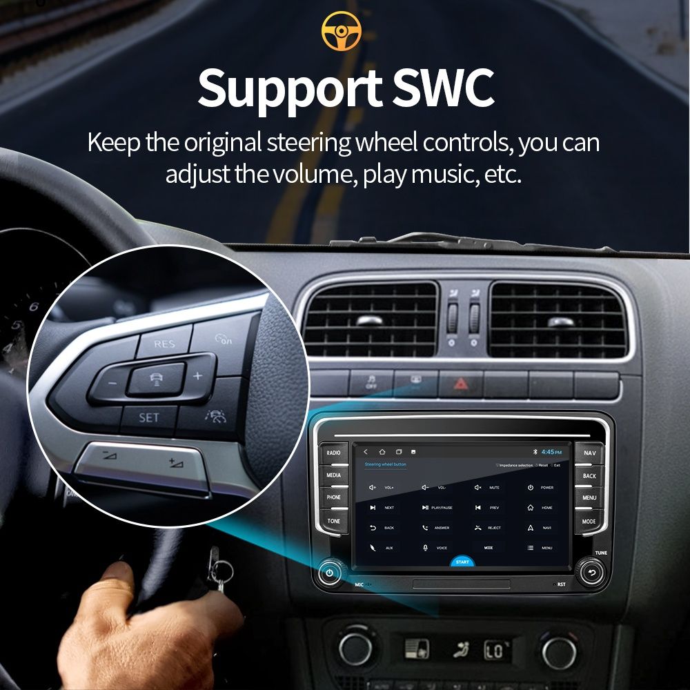 Radio Nawigacja 2/32gb Android 13 Carplay Vw,Passat,Golf,Skoda,Seat
