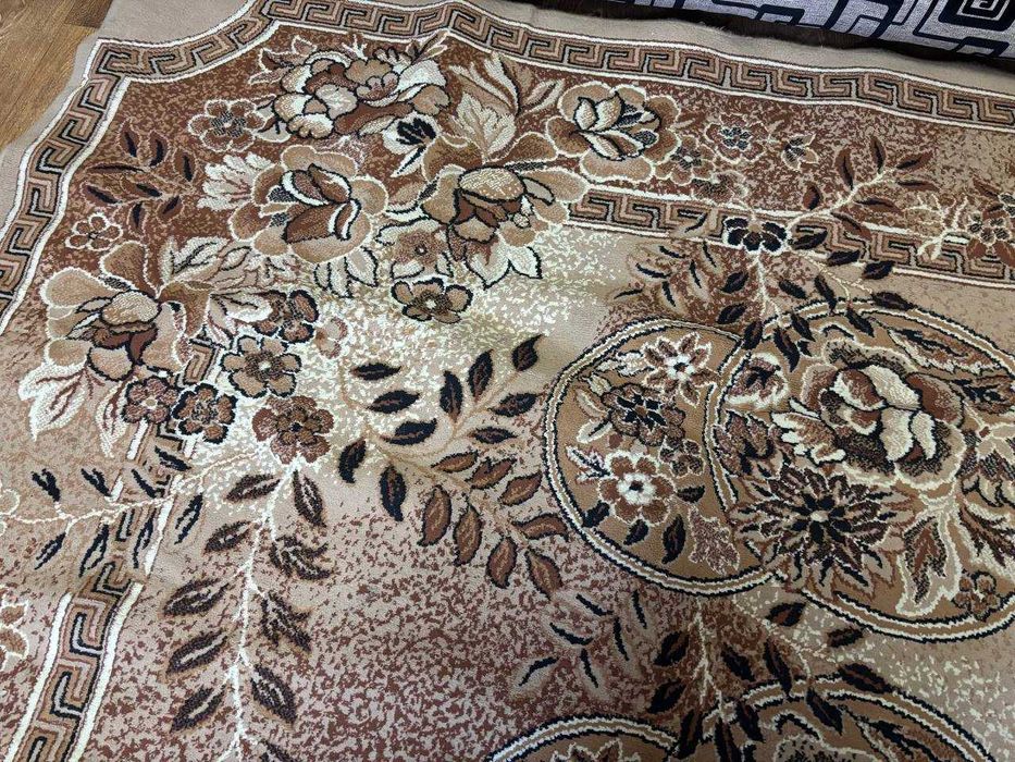 Ковер, палас 3х2.2 м, светло-коричневый, с узорами, большой в комнату