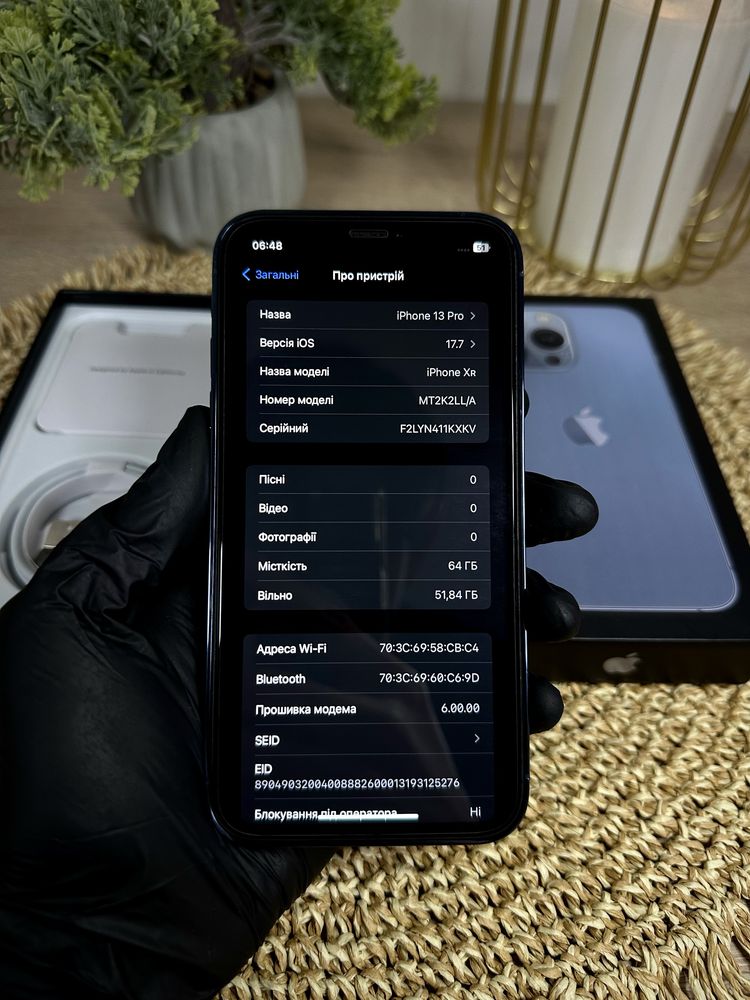 IPhone 13 Pro (Sierra Blue) 128GB IPhone XR в корпусі 13 Pro
