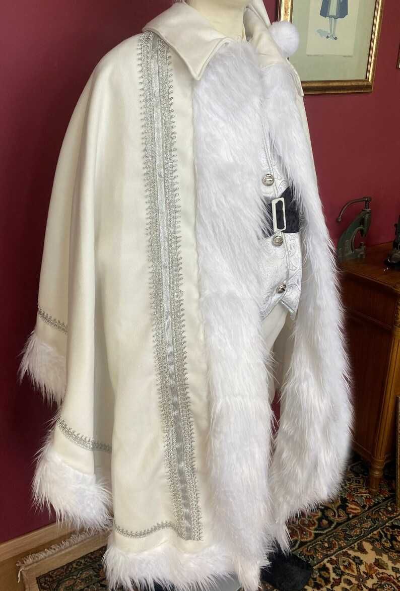 Traje de Pai Natal Branco Profissional