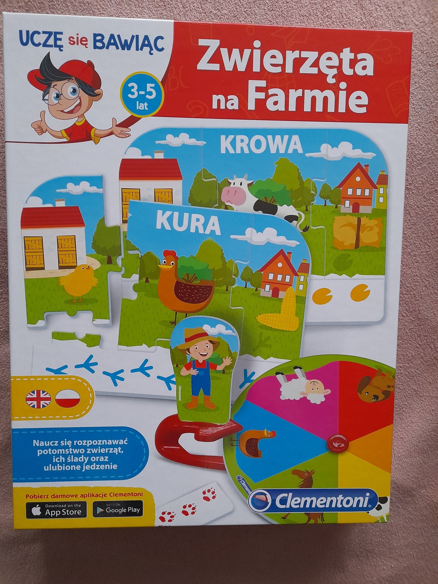 Gra zwierzęta na farmie firma Clementoni