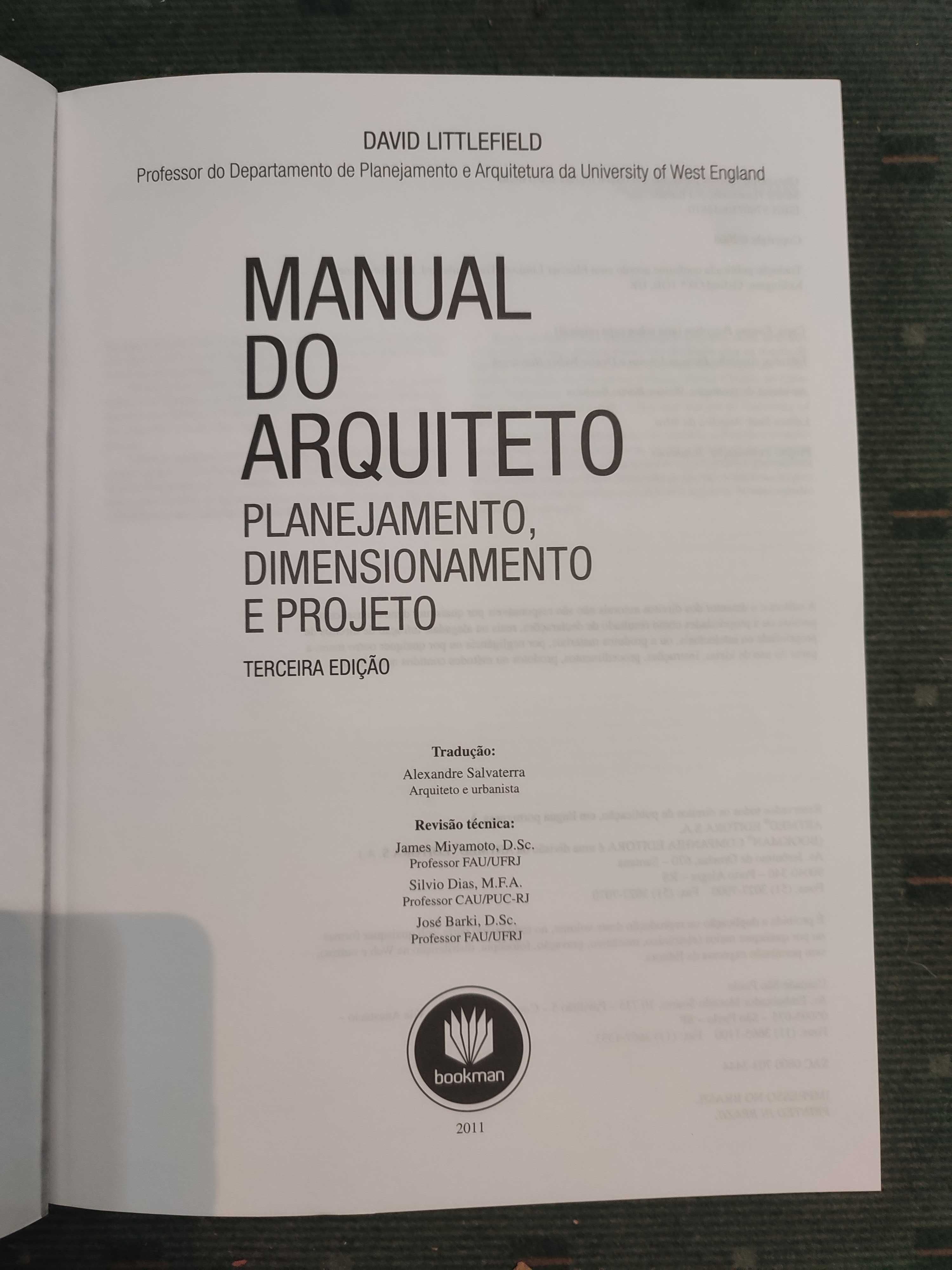 Manual do Arquiteto Planejamento; Dimensionamento e Projeto