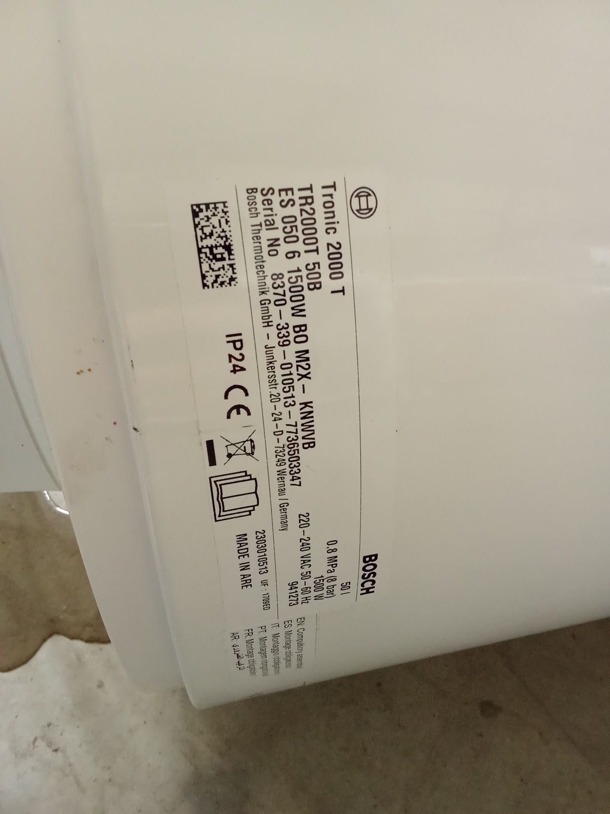 Termo acumulador Bosch 50lts