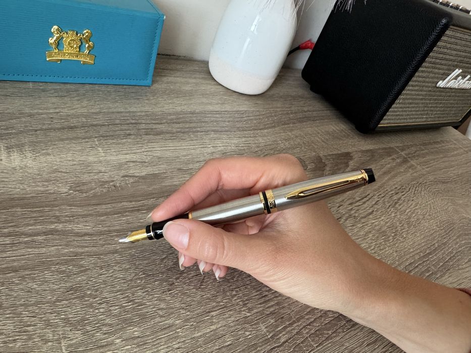 Якісна позолочена Пірьєва ручка як нова Waterman Expert SS
