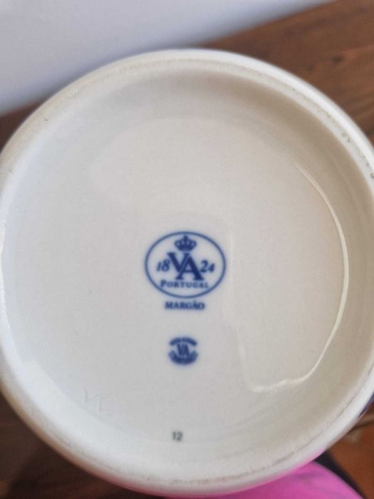 Jarrão Vista Alegre raro – porcelana azul e branco com tampa