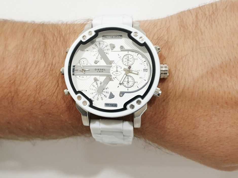 Zegarek męski DIESEL DZ 7313W biały na bransolecie