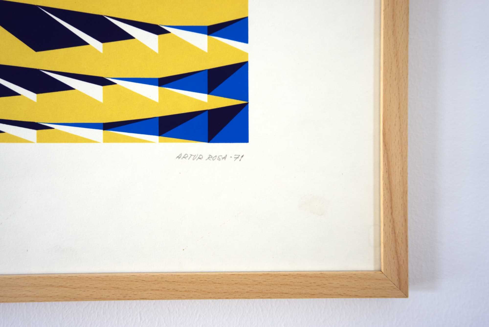 Serigrafia de Artur Rosa 1971 (Emoldurada com vidro museu)
