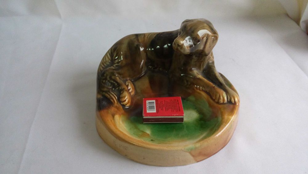 Антикварная пепельница.Обливная керамика кл. Васильков 1955-63 гг.СССР