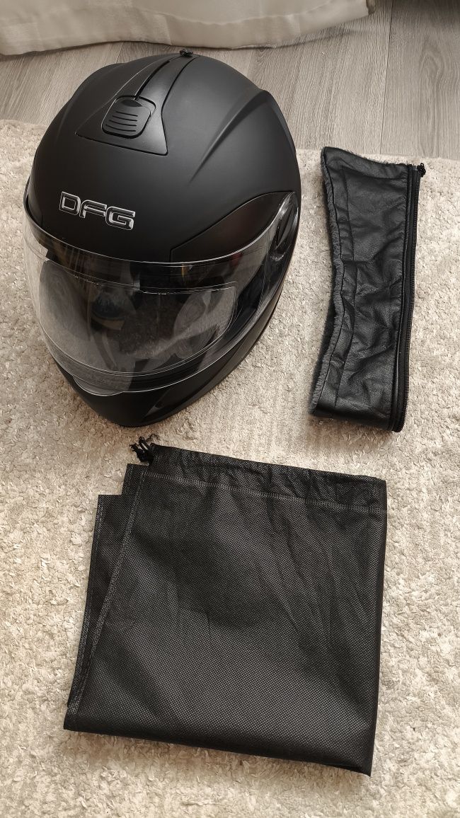 Мотошолом DFG Helmets+захист шиї +чохол