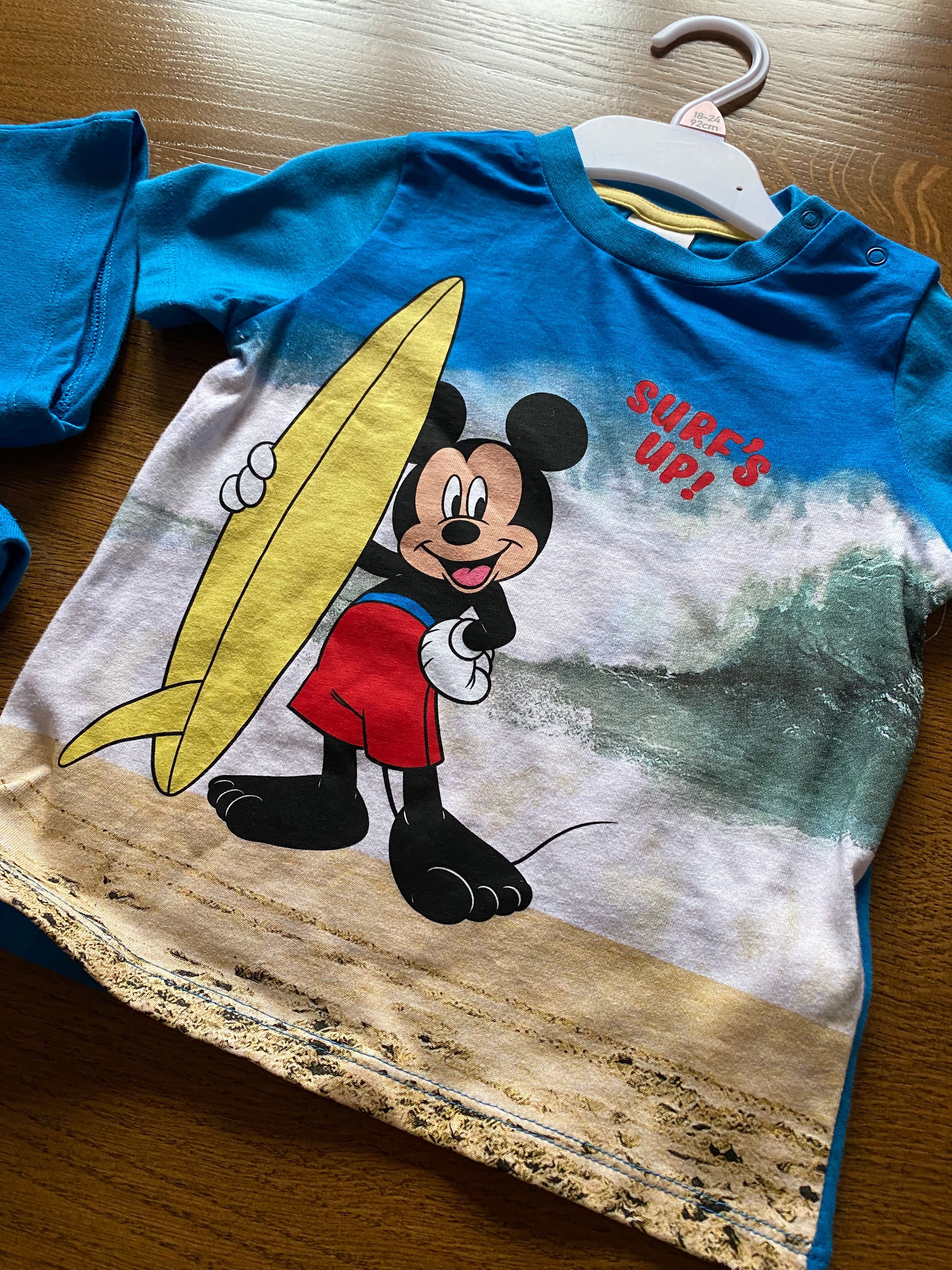 Komplet 92 cm T- shirt spodenki Disney Myszka Miki Mickey 18- 24